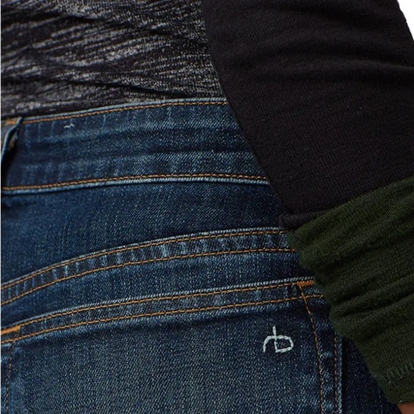 Rag & Bone Dre Dark Blue Straight Leg Jeans - Picture 4 of 7